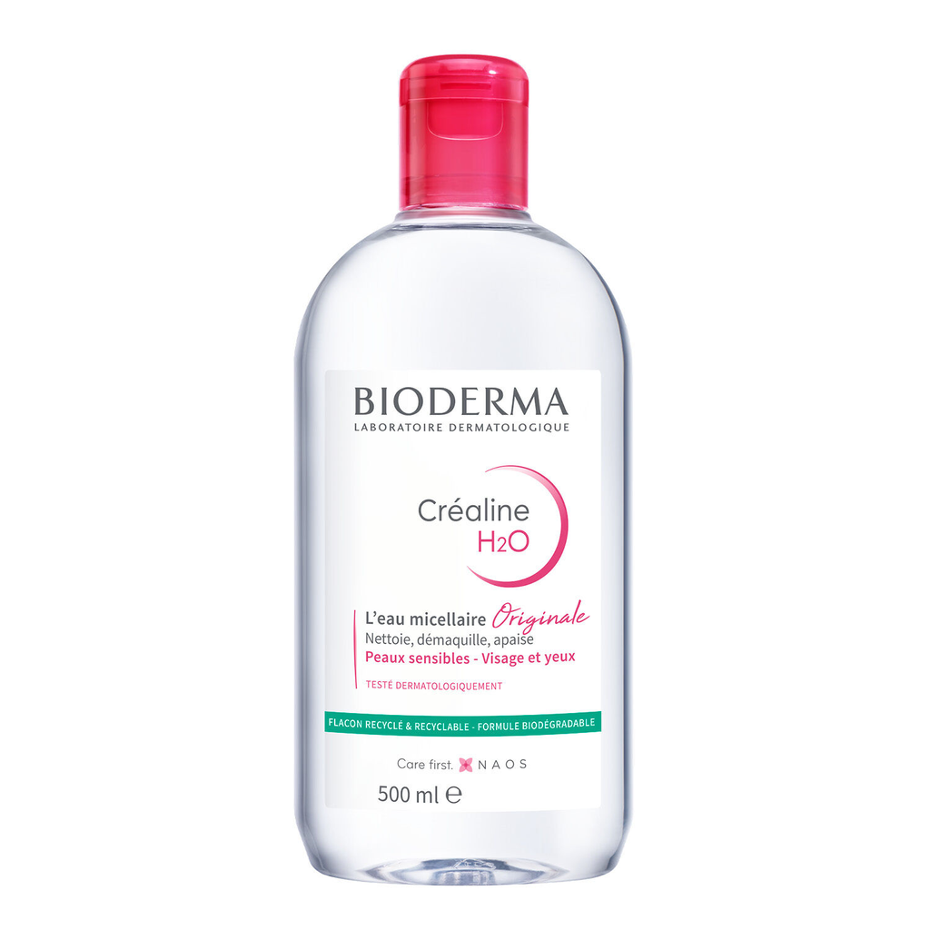 BIODERMA CREALINE H2O PEAUX SENSIBLES-VISAGE ET YEUX 500ML 00146