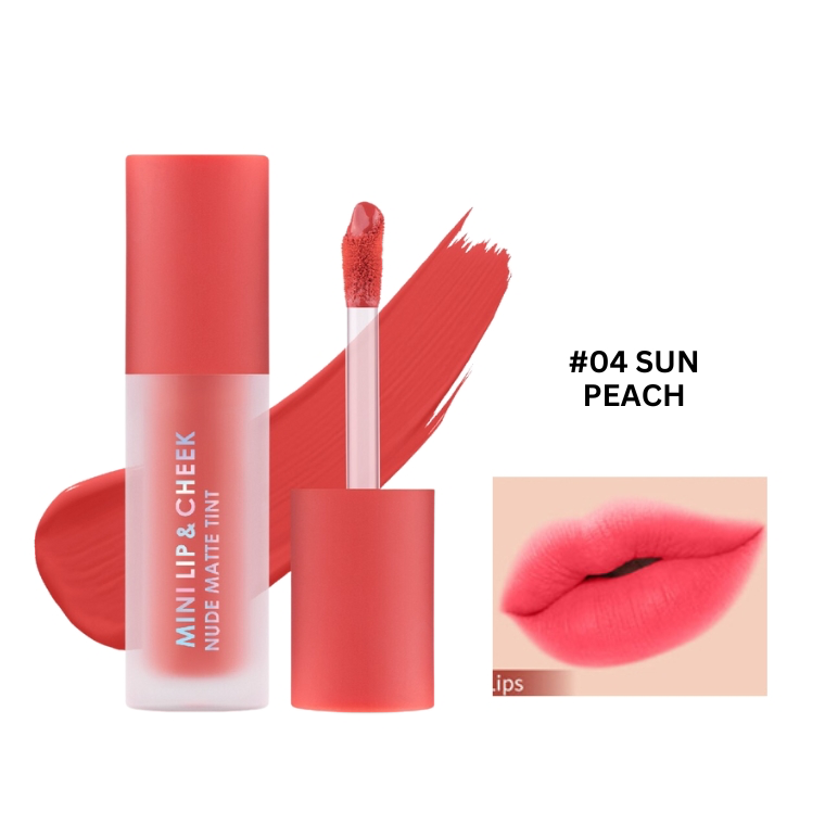 CATHY DOLL MINI LIP & CHEEK #04 SUN PEACH 