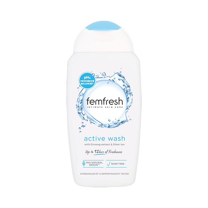 FEMFRESH ACTIVE WASH WITH GINSENG EXTRACT & SILVER IONS 250ML 