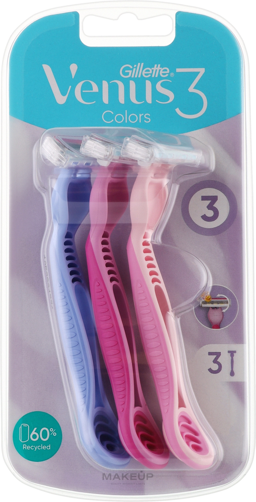 GILLETTE VENUS 3 COLOURS RAZORS 