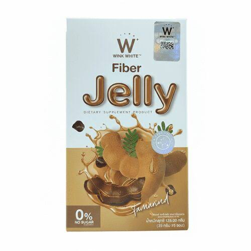 WINK WHITE FIBER JELLY TAMARIND DIETARY SUPPLEMENT 5X25G 