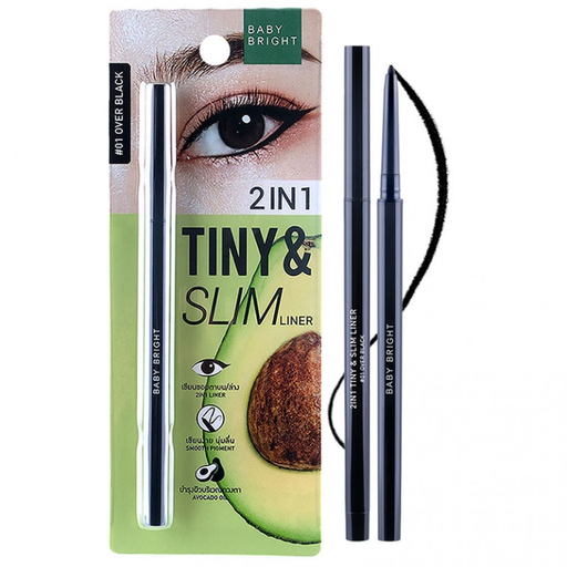 BABY BRIGHT 2 IN 1 TINY & SLIM LINER 01 OVER BLACK 