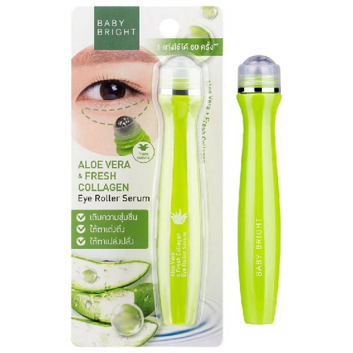 BABY BRIGHT ALOE VERA FRESH COLLAGEN EYE ROLLER SERUM  15ML 