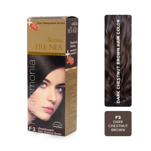 BERINA FRE-NIA HAIR COLOUR F3 DARK CHESTNUT BROWN 