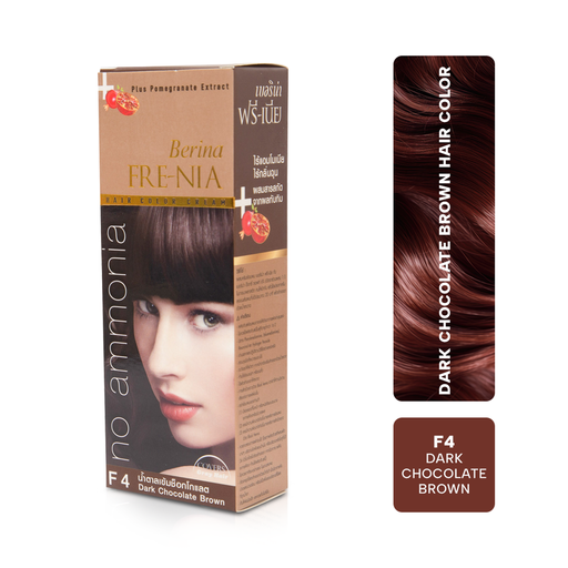 BERINA FRE-NIA HAIR COLOUR F4 DARK CHOCOLATE BROWN 