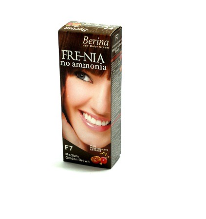 BERINA FRE-NIA HAIR COLOUR F7 MEDIUM GOLDEN BROWN 