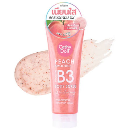 CATHY DOLL PEACH SMOOTHIE VIT B3 BODY SCRUB 320G 