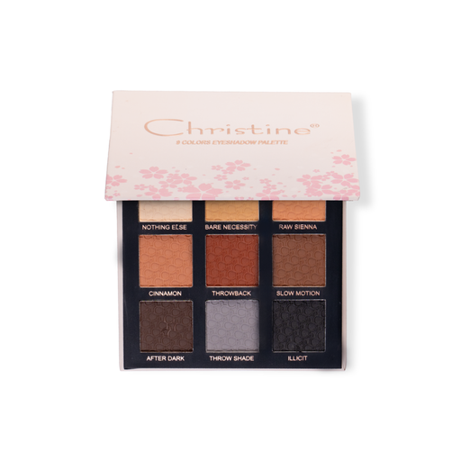 CHRISTINE 9 COLOURS EYESHADOW PALETTE #A