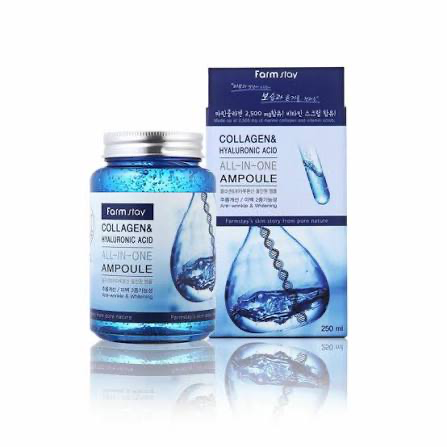 FARMSTAY COLLAGEN & HYALURONIC ACID 250ML 