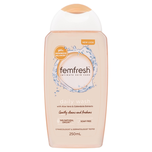 FEMFRESH DAILY WASH WITH ALOE VERA & CALENDULA EXTRACTS 250ML 