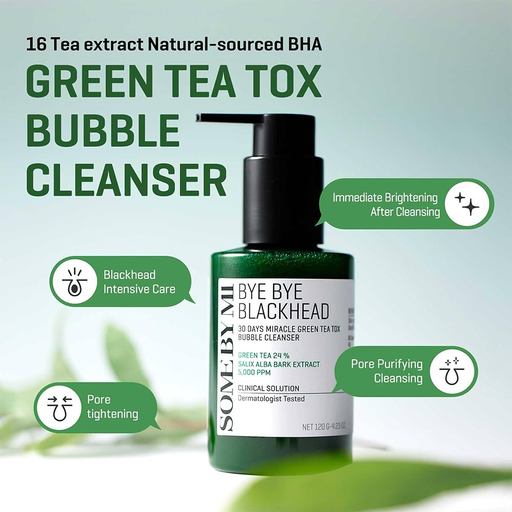 SBM BYE BYE BLACKHEAD MIRACLE GREEN TEA TOX CLEANSER 120G 00481